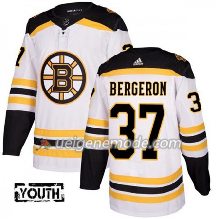 Kinder Eishockey Boston Bruins Trikot Patrice Bergeron 37 Adidas 2017-2018 Weiß Authentic